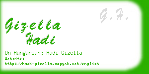 gizella hadi business card